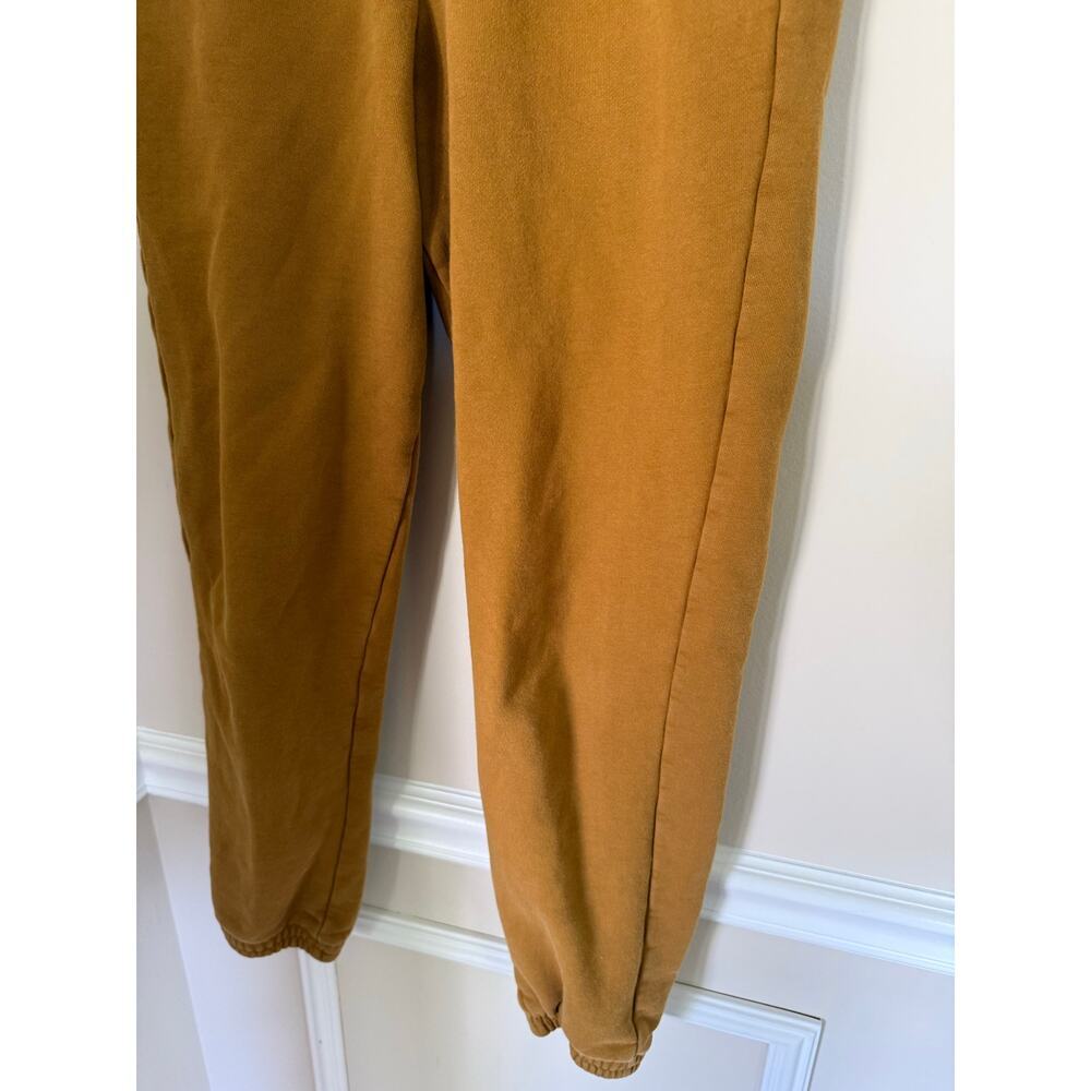 Girlfriend Collective | Mustard Brown Sweatpant Joggers Casual Loungewear- Sz S - Picture 4 of 10